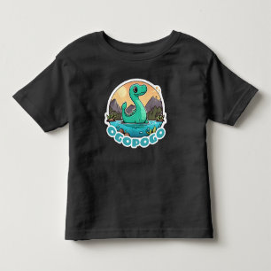 Niedliches grünes Ogopogo am Okanagan-Monster-See Kleinkind T-shirt