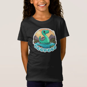Niedliches grünes Ogopogo am Okanagan-Monster-See T-Shirt