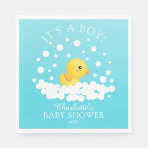 Niedliches Gummi Duck Babydusche Napkins Serviette