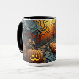 Niedliches Halloween-3D-Effektdesign Tasse