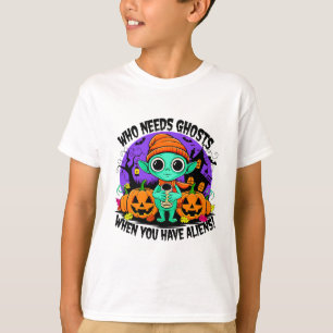Niedliches Halloween Alien Design für Spooky Fun! T-Shirt