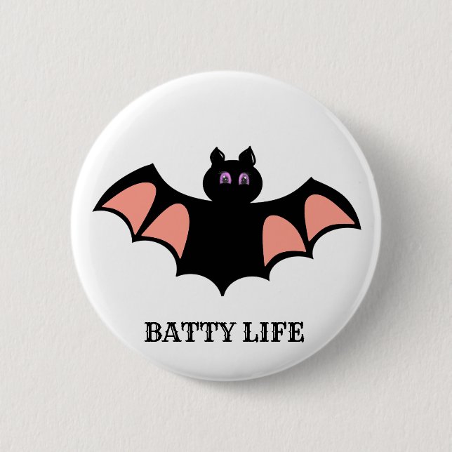 Niedliches Halloween-Becken Button (Vorderseite)