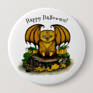 Niedliches Halloween-Becken Button