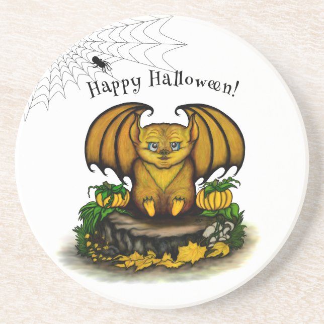 Niedliches Halloween-Becken Getränkeuntersetzer (Vorne)