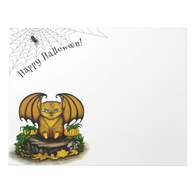 Niedliches Halloween-Becken Notizblock (Vorderseite)
