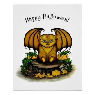 Niedliches Halloween-Becken Poster