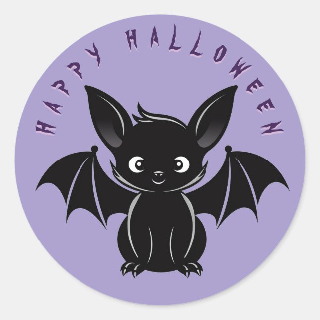 Niedliches Halloween-Becken Runder Aufkleber (Vorderseite)