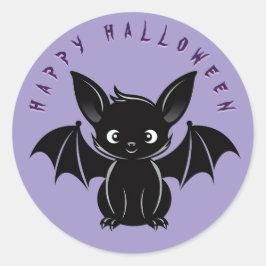 Niedliches Halloween-Becken Runder Aufkleber