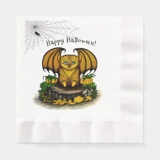 Niedliches Halloween-Becken Serviette (Vorderseite)