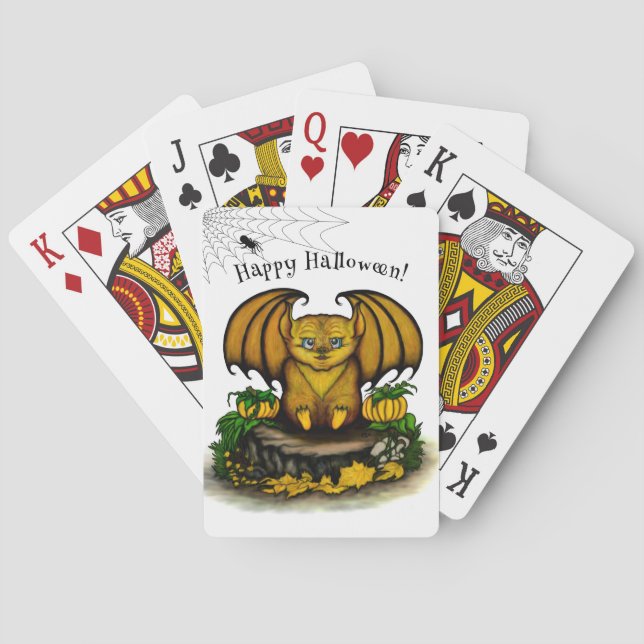Niedliches Halloween-Becken Spielkarten (Rückseite)