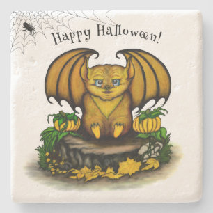 Niedliches Halloween-Becken Steinuntersetzer