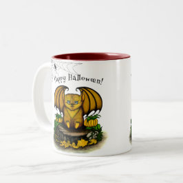 Niedliches Halloween-Becken Zweifarbige Tasse