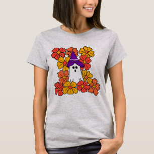 Niedliches Halloween-Blume-Feld T-Shirt
