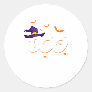 Niedliches Halloween-Boogeschenk mit Hexenhut Spid Runder Aufkleber