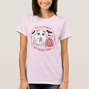 Niedliches Halloween-Brustkrebsbewusstsein T-Shirt