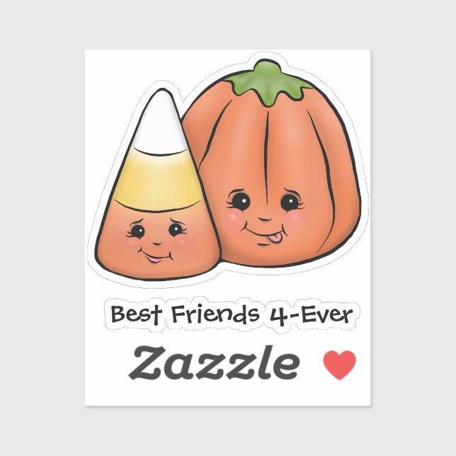Niedliches Halloween-Candy Corn & Pumpkin Aufkleber (Blatt)