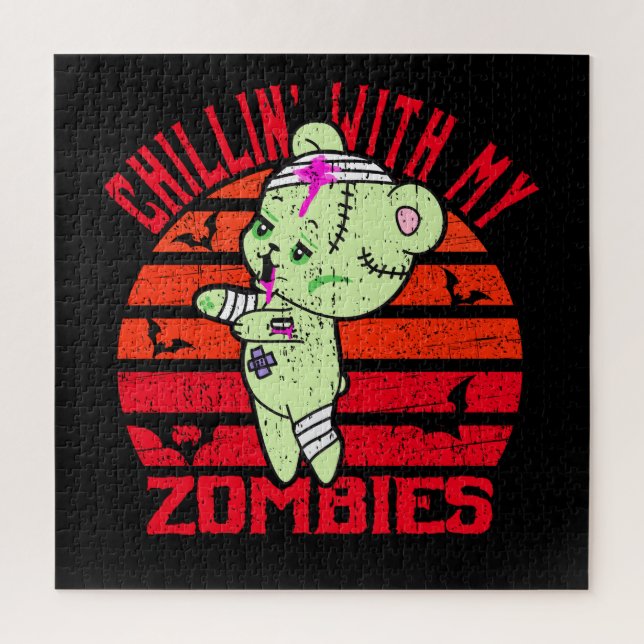 Niedliches Halloween Chillin' mit meinem Zombies-T (Vertikal)