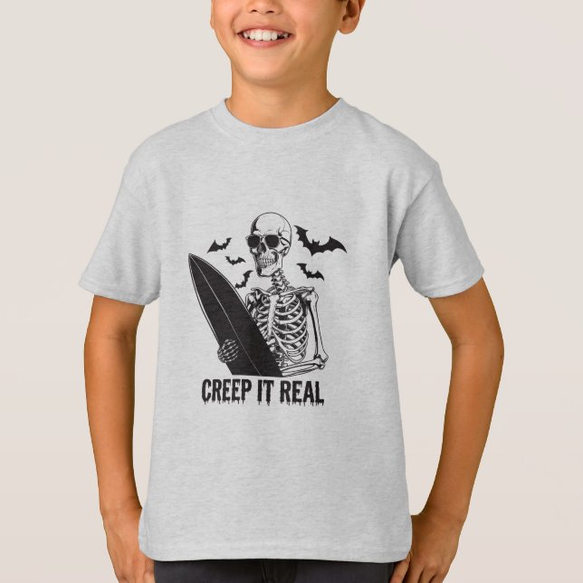 Niedliches Halloween Creep It Real T-Shirt (Vorderseite)