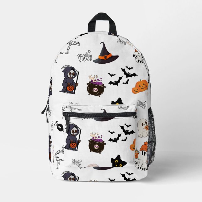 Niedliches Halloween-Design-Backpack Bedruckter Rucksack (Vorderseite)