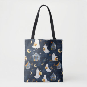 Niedliches Halloween-Design mit Gespenstern und Kü Tasche