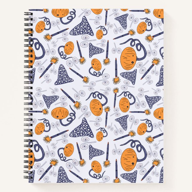 Niedliches Halloween-Doodle-Notebook - Magische Pu Notizbuch (Vorderseite)