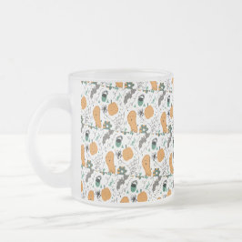 Niedliches Halloween Doodles Pumpkin Ghost Bat Mus Mattglastasse