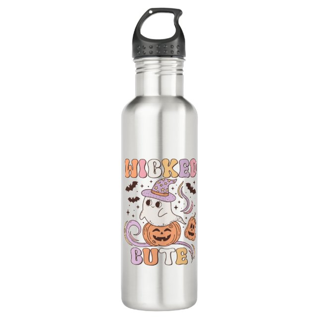 Niedliches Halloween Edelstahlflasche (Vorderseite)