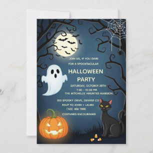 Niedliches Halloween-Einladungs-Template Night Einladung