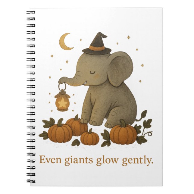 Niedliches Halloween Elephant Spiral Notebook - Sp Notizblock (Vorderseite)