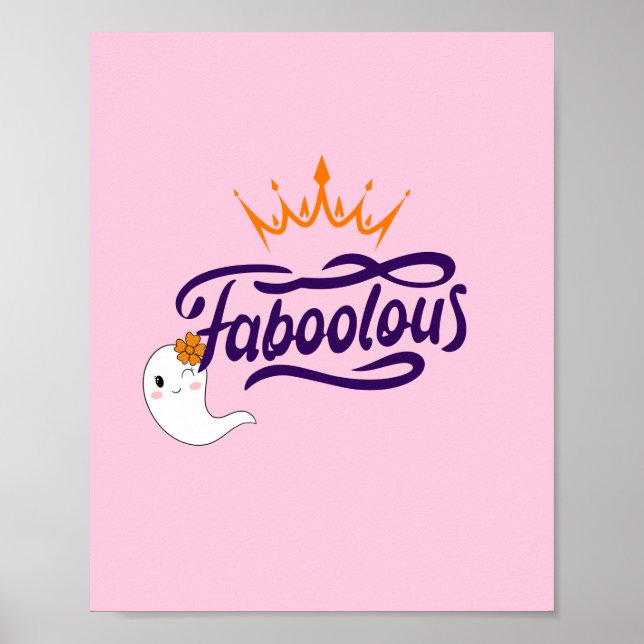 Niedliches Halloween, fabooles, Niedliches Gespens Poster (Vorne)
