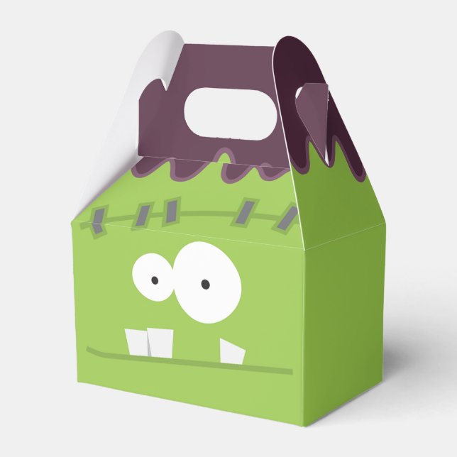 Niedliches Halloween-Frankenstein-Monster-Gesicht Geschenkschachtel (Vorderseite)