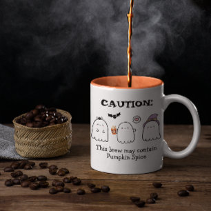 Niedliches Halloween-Geisterspinne Zweifarbige Tasse