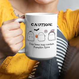 Niedliches Halloween-Geisterspinne Zweifarbige Tasse
