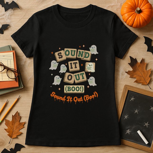 Niedliches Halloween-Geschenk für Phonics-Lehrer u T-Shirt (Von Creator hochgeladen)