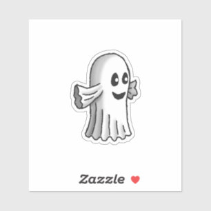 Niedliches Halloween Ghost Aufkleber