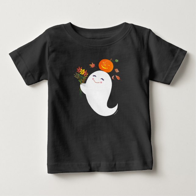 Niedliches Halloween-Ghost Baby T-shirt (Vorderseite)