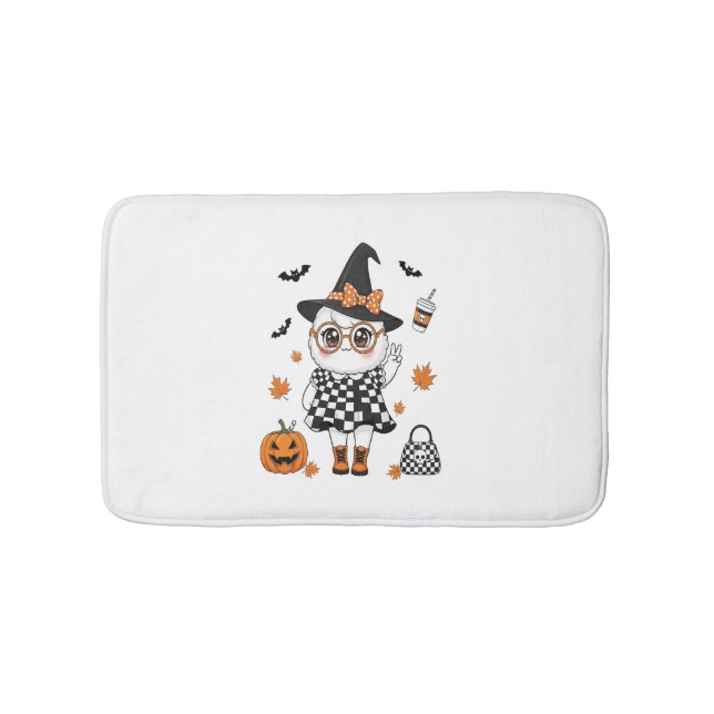 Niedliches Halloween-Ghost Badematte (Vorderseite)