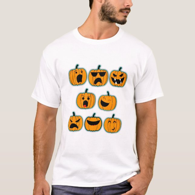 Niedliches Halloween Ghost-Cartoon-Design T-Shirt (Vorderseite)
