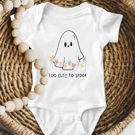 Niedliches Halloween Ghost Floral zu Niedlich, um  Baby Strampler