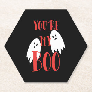 Niedliches Halloween Ghost Halloween Boo Untersetzer