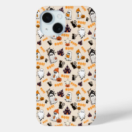 Niedliches Halloween Ghost iPhone 15 Fall - Spooky Case-Mate iPhone Hülle