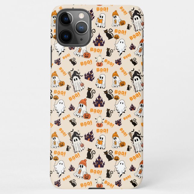 Niedliches Halloween Ghost iPhone 15 Fall - Spooky iPhone Hülle (Rückseite)