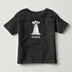 Niedliches Halloween Ghost mit Lollipop Personalis Kleinkind T-shirt