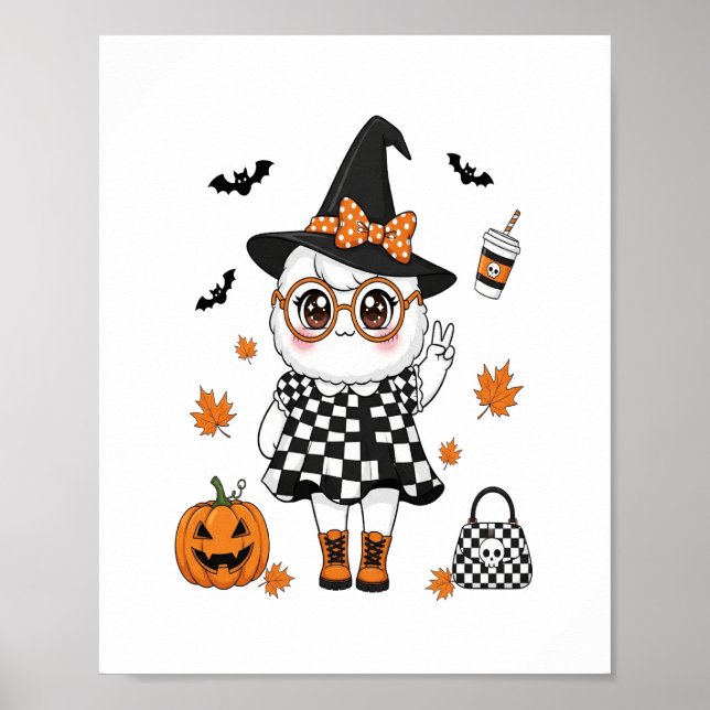 Niedliches Halloween-Ghost Poster (Vorne)