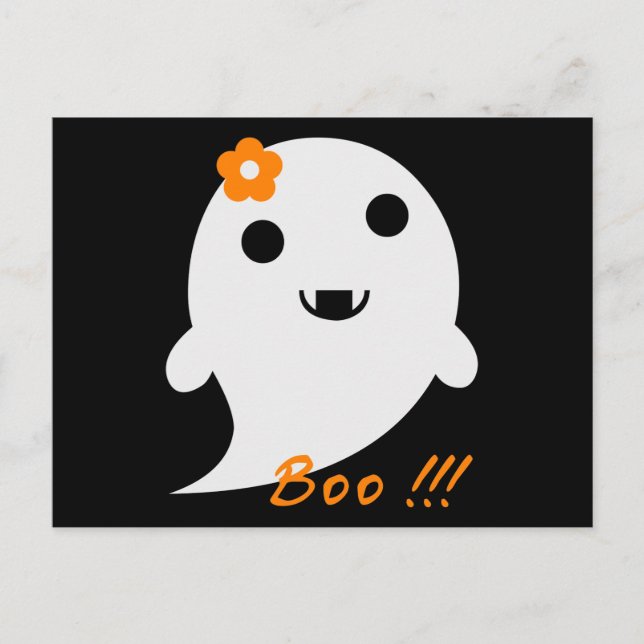 Niedliches Halloween-Ghost Postkarte (Vorderseite)