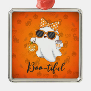 Niedliches Halloween Ghost Pumpkin Gewürz Personal Ornament Aus Metall