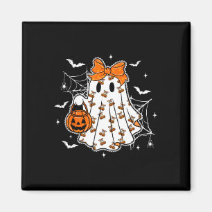 Niedliches Halloween Ghost Pumpkin Girl Coquette S Magnet