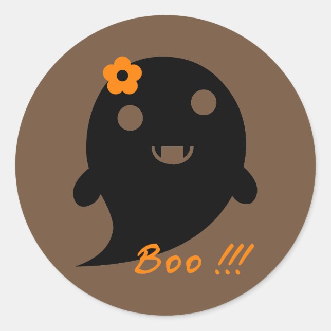 Niedliches Halloween-Ghost Runder Aufkleber (Vorderseite)