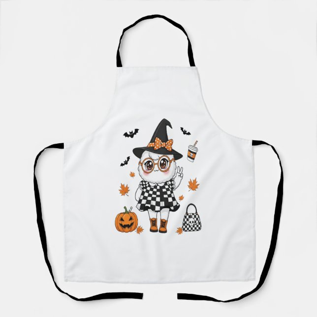 Niedliches Halloween-Ghost Schürze (Vorderseite)