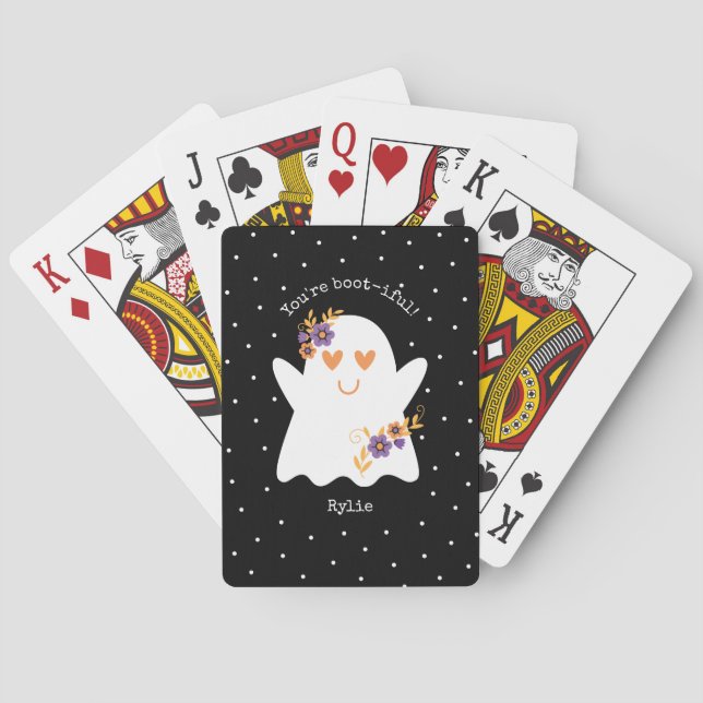 Niedliches Halloween-Ghost Spielkarten (Rückseite)